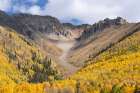 USA, Colorado, San Juan Range. Landscape with mountain and Ophir Valley. Art Print